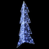 Albero di Natale con 100 LED Bianco Freddo 120 cm Acrilico