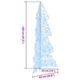 Albero di Natale con 100 LED Bianco Freddo 120 cm Acrilico