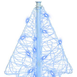 Albero di Natale con 100 LED Blu 120 cm Acrilico