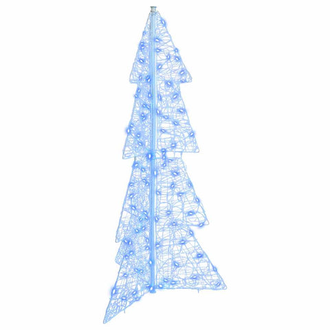 Albero di Natale con 100 LED Blu 120 cm Acrilico