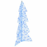 Albero di Natale con 100 LED Blu 120 cm Acrilico