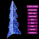 Albero di Natale con 100 LED Blu 120 cm Acrilico