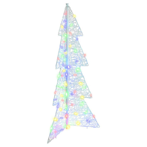 Albero di Natale con 100 LED Multicolore 120 cm Acrilico