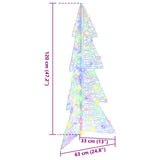 Albero di Natale con 100 LED Multicolore 120 cm Acrilico