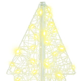 Albero di Natale con 160 LED Bianco caldo 150 cm Acrilico