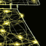 Albero di Natale con 160 LED Bianco caldo 150 cm Acrilico