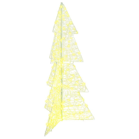 Albero di Natale con 160 LED Bianco caldo 150 cm Acrilico