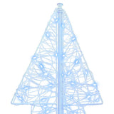 Albero di Natale con 160 LED Bianco Freddo 150 cm Acrilico