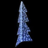 Albero di Natale con 160 LED Bianco Freddo 150 cm Acrilico