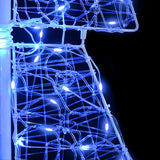 Albero di Natale con 160 LED Blu 150 cm Acrilico