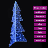 Albero di Natale con 160 LED Blu 150 cm Acrilico