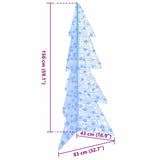 Albero di Natale con 160 LED Blu 150 cm Acrilico