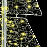 Albero di Natale con 240 LED Bianco caldo 180 cm Acrilico