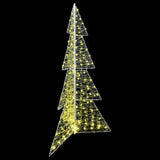 Albero di Natale con 240 LED Bianco caldo 180 cm Acrilico