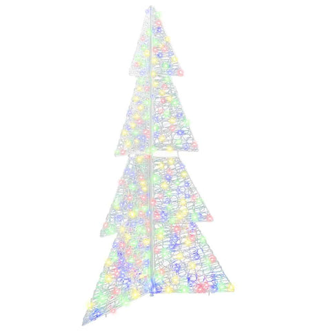 Albero di Natale con 240 LED Multicolore 180 cm Acrilico