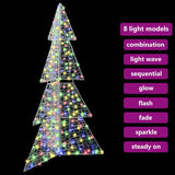 Albero di Natale con 240 LED Multicolore 180 cm Acrilico