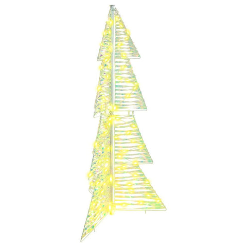 Albero di Natale con 100 LED Bianco caldo 120 cm PET