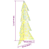 Albero di Natale con 100 LED Bianco caldo 120 cm PET
