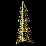 Albero di Natale con 160 LED Bianco caldo 150 cm PET