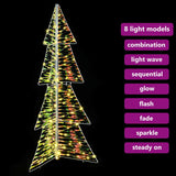 Albero di Natale con 160 LED Bianco caldo 150 cm PET