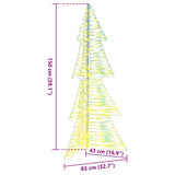 Albero di Natale con 160 LED Bianco caldo 150 cm PET