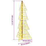 Albero di Natale con 100 LED Bianco caldo 120 cm PET