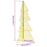 Albero di Natale con 160 LED Bianco caldo 150 cm PET