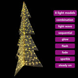 Albero di Natale con 240 LED Bianco caldo 180 cm PET