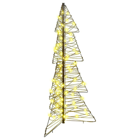 Albero di Natale con 100 LED Bianco caldo 120 cm Rattan