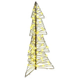 Albero di Natale con 100 LED Bianco caldo 120 cm Rattan
