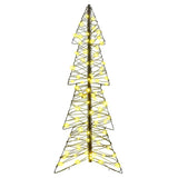 Albero di Natale con 100 LED Bianco caldo 120 cm Rattan