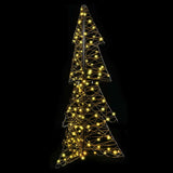 Albero di Natale con 160 LED Bianco caldo 150 cm Rattan