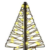 Albero di Natale con 240 LED Bianco caldo 180 cm Rattan