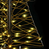 Albero di Natale con 240 LED Bianco caldo 180 cm Rattan