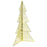 Albero di Natale con 240 LED Bianco caldo 180 cm Rattan