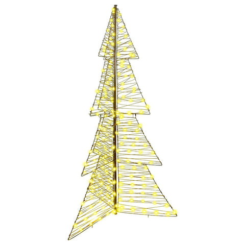 Albero di Natale con 240 LED Bianco caldo 180 cm Rattan