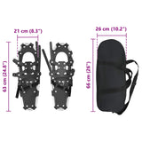 Ciaspole 3 in 1 Argento e Nero 63 x 21 cm Alluminio e HDPE