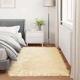 Tappeto in finta TAFALLA Crema 80 x 200 cm Poliestere