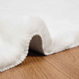 Tappeto in Pelliccia Sintetica di Coniglio Olite Bianco