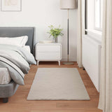 Tappeto in Pelliccia Sintetica di Coniglio Olite Beige