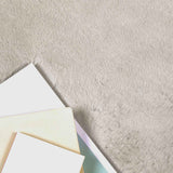 Tappeto in Pelliccia Sintetica di Coniglio Olite Beige