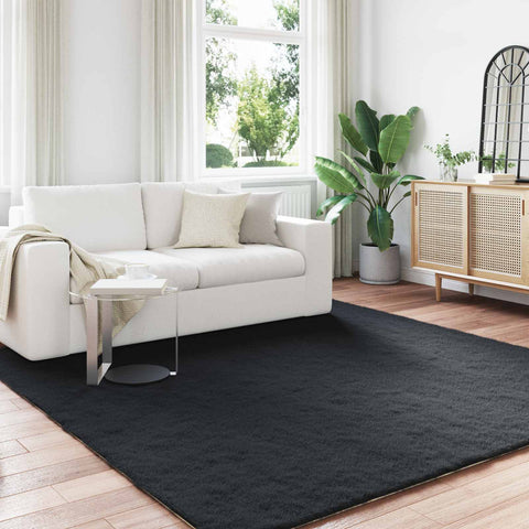 Tappeto in Pelliccia Sintetica di Coniglio Olite Nero