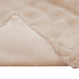 Coperta in Pelliccia di Coniglio Finta 4 pcs Beige 130 x 150 cm