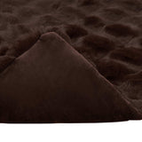 Coperta in Pelliccia di Coniglio Finta 4 pcs Cammello