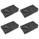 Coperta in Pelliccia di Coniglio Finta 4 pcs Grigio scuro