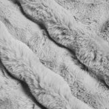 Coperta in Pelliccia di Coniglio Finta 4 pcs Grigio