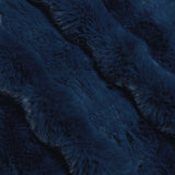 Coperta in Pelliccia di Coniglio Finta 4 pcs Blu Marino