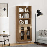 Credenza 2 pcs Rovere artigianale Legno truciolato