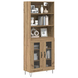 Credenza 2 pcs Rovere artigianale Legno truciolato