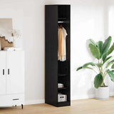 Guardaroba Rovere Nero 50 x 30 x 200 cm Legno truciolato